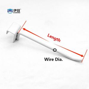 Crochets d'affichage EWANG pour panneaux rainurés, crochets métalliques pour tubes carrés, crochets de suspension pour présentoirs de supermarché - Product Image 3