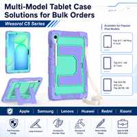 Funda de Silicona Resistente a Golpes para Samsung Tab S10 Lite S10 FE S9 FE 10.9, con Soporte, Correa para el Hombro y Porta Lápiz, OEM ODM