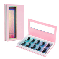 Boîtes à cils roses de luxe personnalisées en gros Emballage de logo personnalisé avec fenêtre