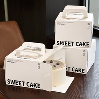 Boîtes à gâteaux biodégradables de qualité alimentaire, uniques, blanches, avec laminage mat, avec logo, vente en gros par le fabricant