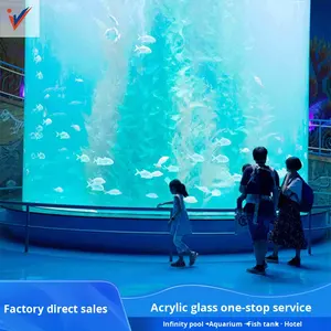 Acryl <span class=keywords><strong>aquarium</strong></span>, ornamentale visvijver, groot cilindrisch ecologisch design, geschikt voor hotels - Product Image 4