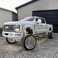 Velg Tempa 30x16 Deep Lip, Ring Agresif Offset Negatif untuk Truk Ford F250 F350 RAM 2500 3500