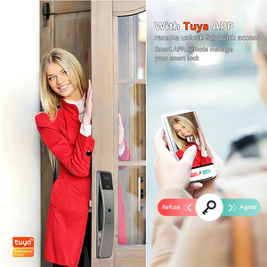 กุญแจล็อคประตูอัจฉริยะไร้สาย Tuya Wifi ควบคุมผ่านแอพ ปลดล็อคด้วยใบหน้า 3 มิติ ลายนิ้วมือ ระบบรักษาความปลอดภัยอัตโนมัติ - Product Image 3