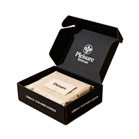 Boîte d'expédition en carton ondulé noir personnalisée avec couvercle rabattable intégré et impression intérieure pour bijoux, cosmétiques, bougies – Vente en gros OEM