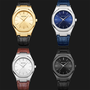 นาฬิกาควอตซ์ผู้ชายแฟชั่นใหม่ทันสมัยจากผู้ผลิต พร้อมหน้าปัดวงกลมโลหะผสมกันน้ำ สายหนัง เหมาะสำหรับชีวิตประจำวัน ธุรกิจ และการพักผ่อน - Product Image 4
