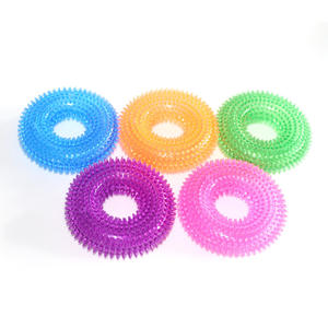 टिकाऊ ध्वनि tpr कुत्ते खिलौने ट्रायोलर राउंड इंटरैक्टिव रिंग च्यू पालतू खिलौना अंगूठी - Product Image 2