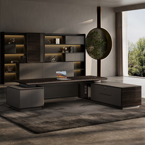 Bureau de direction en forme de L, MDF, modulaire, design moderne minimaliste, luxueux et sain - Product Image 3