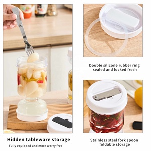 Gran oferta, tarro de pepinillos de separación seca y húmeda, tarro de pepinillos de reloj de arena, contenedor de almacenamiento de alimentos, <span class=keywords><strong>aceitunas</strong></span> selladas para el hogar, cocina, PC, fiesta, 10 Uds. - Product Image 6