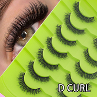 Faux cils réutilisables à presser, effet 3D œil de chat, aspect naturel pour maquillage quotidien
