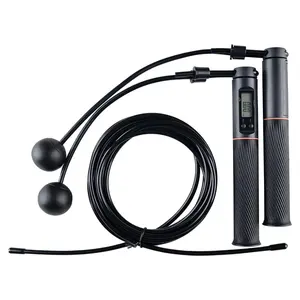 2022 hot 9.8 PÉS de silicone Pesados Ponderada Jump Rope skipping ajustável Sem Fio Digital com Contador de Calorias para as crianças e adultos