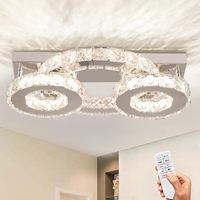 Plafonniers LED en cristal de style nordique moderne, éclairage d'appoint, contrôle par interrupteur, intensité variable, pour usage domestique moyen