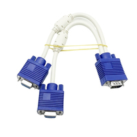 VGA3 + 6 1 en 2 sorties ordinateur affichage LED données vidéo multifonctionnelles 1 mâle à 2 femelle VGA câble à écran partagé