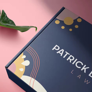 Miễn phí Mẫu Đen tái chế các tông thư vận chuyển thư mục với dập nổi thanh lịch đóng gói quà tặng - Product Image 6