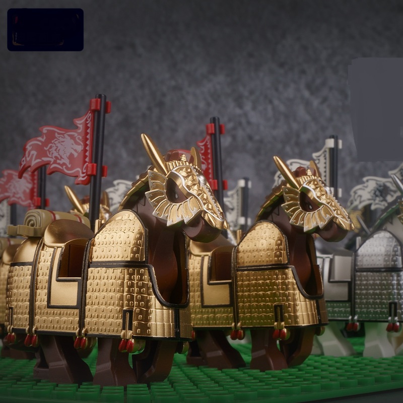 DK20688 Military Horse Iron Armor Zhang Fei Building Blocks