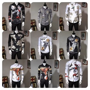 Camisa de moda social para <span class=keywords><strong>hombre</strong></span>, camisa con botones, camisetas de manga larga estampadas a cuadros informales, cárdigan de fiesta para <span class=keywords><strong>hombre</strong></span> - Product Image 4
