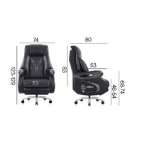 Chaise de direction modulaire, chaise de bureau en cuir réglable, mobilier de bureau moderne et confortable pour la maison ou le bureau