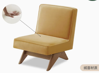 L7124 Fauteuil de salon simple et moderne avec accoudoir rembourré pour canapé de loisir