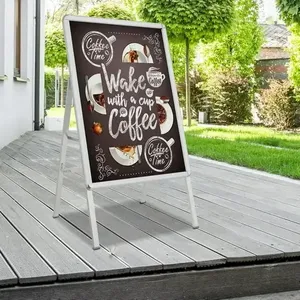 Support publicitaire promotionnel en métal à face unique pour exposition, panneau de signalisation pour trottoir, panneau d'affichage publicitaire - Product Image 1