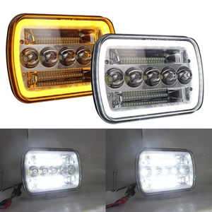 ไฟหน้า LED 5x7 นิ้ว รูปทรงสี่เหลี่ยมผืนผ้า ไฟทำงาน ไฟตัดหมอก ไฟขับขี่ สีขาว สีเหลือง DRL 60w สำหรับรถจี๊ป เชอโรกี รถออฟโรด รถบรรทุก - Product Image 4