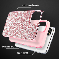 BOORUI étui de luxe en diamant pour Iphone 13 12 Pro 11 10 couverture brillante pour Samsung S20 Plus Note S20 étuis de téléphone portable