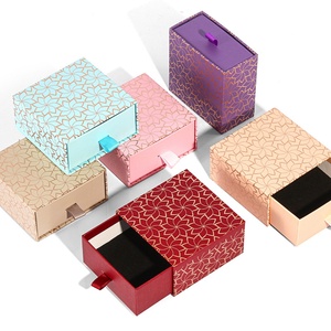 Wholesale Fashionable Cardboard Paper Jewelry <b>Boxes</b> Custom Logo Patterned Drawer for Ring <b>Earring</b> Necklace Sponge <b>Gift</b> Packing - Product Image 1