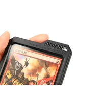 Étui de protection magnétique noir en PC anti-UV pour cartes professionnelles – Boîtier pour cartes à collectionner