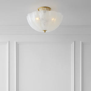 Lámpara de Araña de Estilo Nórdico para Restaurante, Diseño Minimalista Americano, Forma de Tazón, Cristal, Semiempotrada - Product Image 2