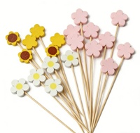 Mini brochettes en bambou pour kebab, cocktail, barbecue, fourchettes à fruits de qualité alimentaire pour mariage, fête de jardin, buffet, décorations de cupcakes