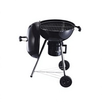 Barbecue au charbon de bois pliable portable de style coréen moderne avec chariot, en acier émaillé, sécurité des flammes, pour usage domestique et jardin