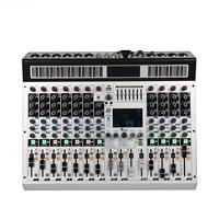 SIVG MK-12, mixeur audio numérique professionnel à 12 canaux avec effets de réverbération numériques 99DSP intégrés, mixeur DJ