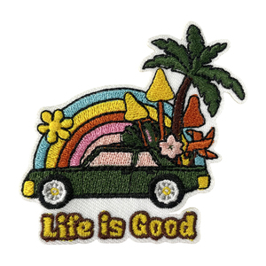 Parche Retro de Verano con Bordado Hippie Groovy, Insignia Flower Power Sunshine Girl, Aplique Termoadhesivo para Camiseta, Bolso, Playa, Accesorio DIY - Product Image 5