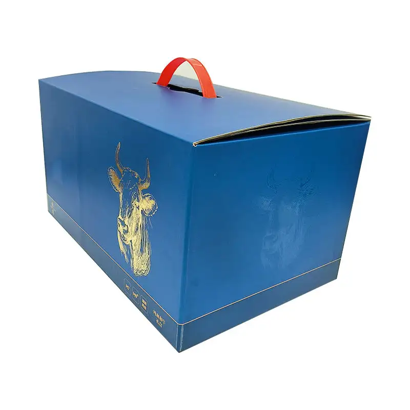 Fast-Food-Papier box Preis Tragbare Gold-Heiß prägung Kraft papier box Verpackung Lebensmittel behälter herausnehmen