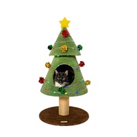 Arbre à chat minimaliste d'hiver pour le commerce extérieur, avec structure d'escalade, maison pour chat intégrée en tissu et griffoir pour chat
