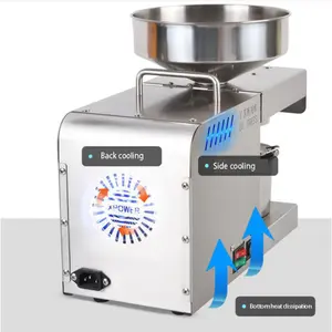 Máquina de prensa fria para óleo de casco, mini prensa seca de óleo seco tipo família