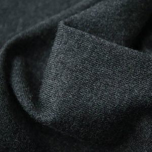 Hangat polos dicelup 240gsm 50 wol 50 katun Jersey kain rajut campuran katun kain wol untuk pakaian - Product Image 5