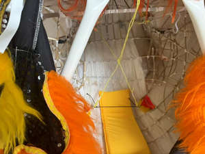 Hecho a mano tamaño Normal China <span class=keywords><strong>dos</strong></span> <span class=keywords><strong>personas</strong></span> actuación León danza traje Guangzhou fábrica cultura china baile León danza - Product Image 4