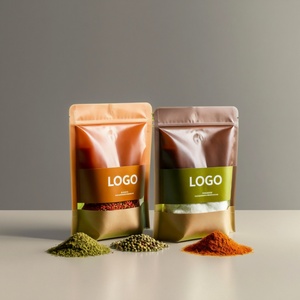 Food Grade Aluminum Foil Vacuum Ziplock Pouch <b>Custom</b> Printed Wholesale Bags for <b>Spice</b> Condiment Frozen Food - Product Image 1