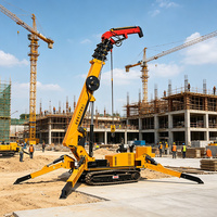Grúa Araña RC Diésel 3/5/8/10T con Brazo Telescópico de 4 Etapas y Articulación de 360° °   Puente Robusto para Exteriores/Construcción Swing Rugged Crawler
