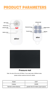 Alarmas de puerta inalámbricas cuando se abren con control remoto, sensor de seguridad de puerta, alarma de piscina para seguridad de niños - Product Image 3