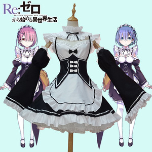 Re:Zero Rem Ram Maid Cosplay Costume Women Adult Anime Outfit Multiple Sizes - Product Image 1
