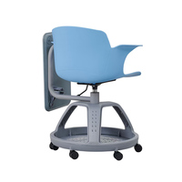 Mobilier scolaire Réunion ergonomique en plastique Formation à la rédaction Étudiant Université Chaise avec bloc-notes