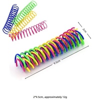 Jouet pour chat en plastique, ensemble de ressorts colorés, 4 jeux interactifs, nettoyage des dents, développement de l'intelligence, best-seller transfrontalier, direct usine