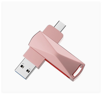 Memorias USB-C Dobles Personalizadas, Unidades Flash OTG 2.0 de 8GB, 16GB, 32GB, 64GB, Memoria Flash USB y Tipo C, Unidad Flash Tipo C