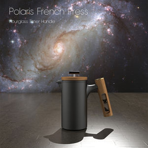 DHPO Hot-Selling Antique Céramique <span class=keywords><strong>Presse</strong></span> Française Cafetière avec Couvercle En Acier Inoxydable Original Manche En Bois pour Cadeau - Product Image 3