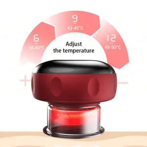 पेशेवर रेड लाइट थेरेपी कपिंग 6 गियर रिचार्जेबल स्मार्ट पोर्टेबल कपिंग मसाजर