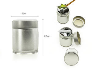 Maßgefertigte Runde Leere Geprägte Metall-Geschenkdose Verpackung Private Label 30g Matcha-Pulver Blechdose - Product Image 5