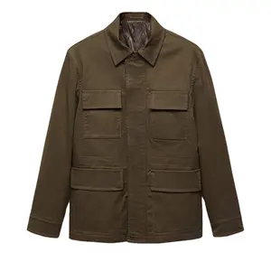 Giacca Classica da Uomo Vintage, Stile Streetwear, Quattro Tasche, Ecologica, Leggera, per Primavera, Abbigliamento da Lavoro, Lunga e Calda - Product Image 1