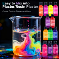 TIMESRUI 55ml Pigment Liquide Concentré Écologique à Base d'Eau pour Ciment et Plâtre, Teinture Néon/Fluorescente, 12 Couleurs Dispersées