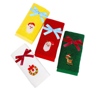 Set di Asciugamani Natalizi - Puro Cotone Ricamato per Cucina, Personalizzabile con Logo per Regali di Halloween - Product Image 1