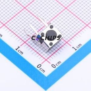 K2-1102AQ-B4CW-01 Tactile Switch Bent Lead Through Hole,6x6mm Switch 2.5N Right Angle Insert 6mm 6mm - Product Image 1